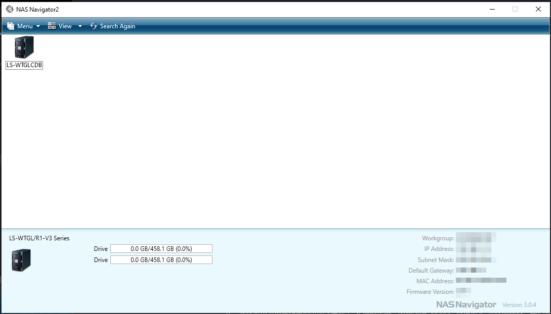 NAS Navigator2中出现NAS图标